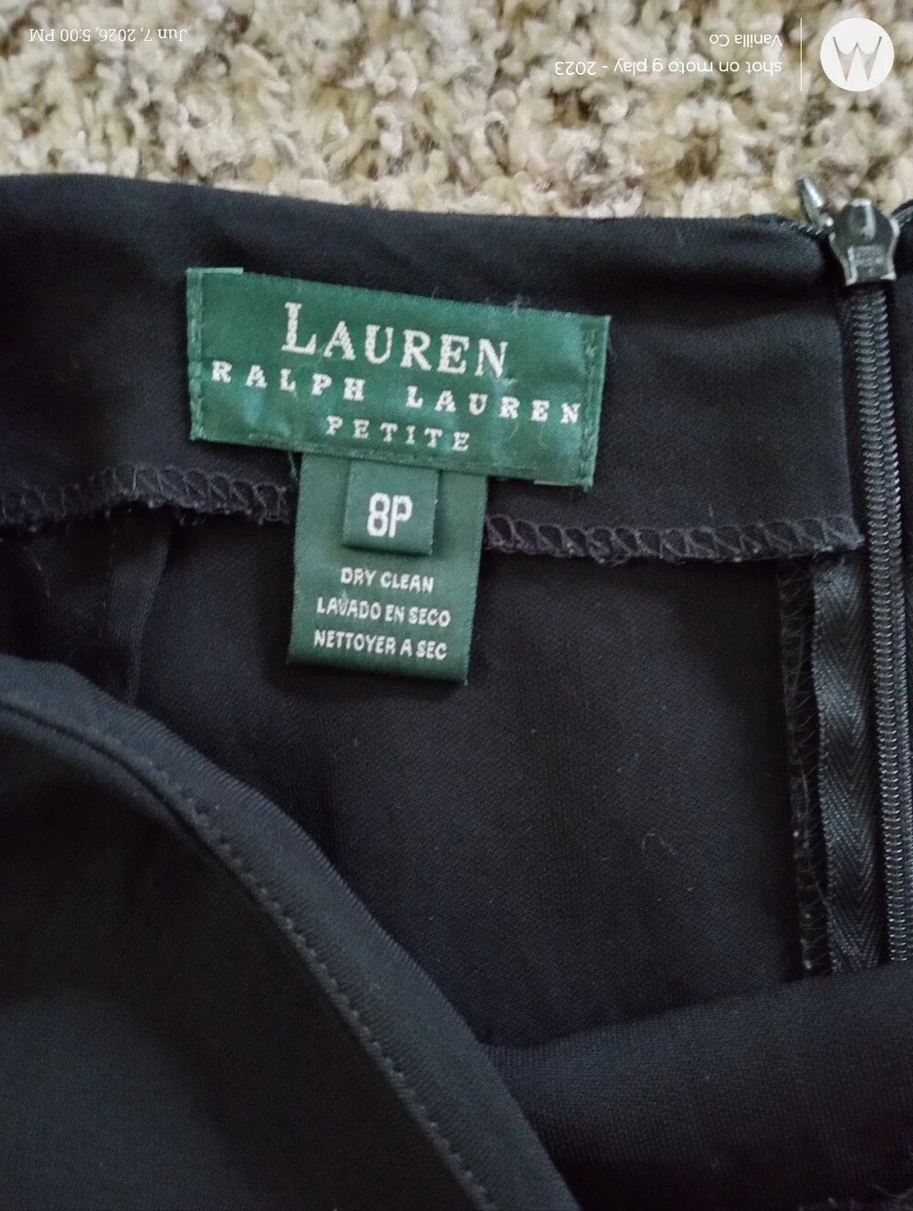 Ralph Lauren High Rise Maxi Skirt Black 8 Petite Medium - Picture 3 of 10